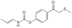 Molecular Structure of 88310-47-8 (Carbamic acid, 1-propenyl-, 4-[(methylthio)acetyl]phenyl ester)